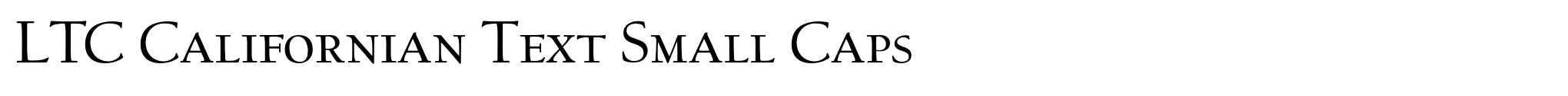 LTC Californian Text Small Caps image